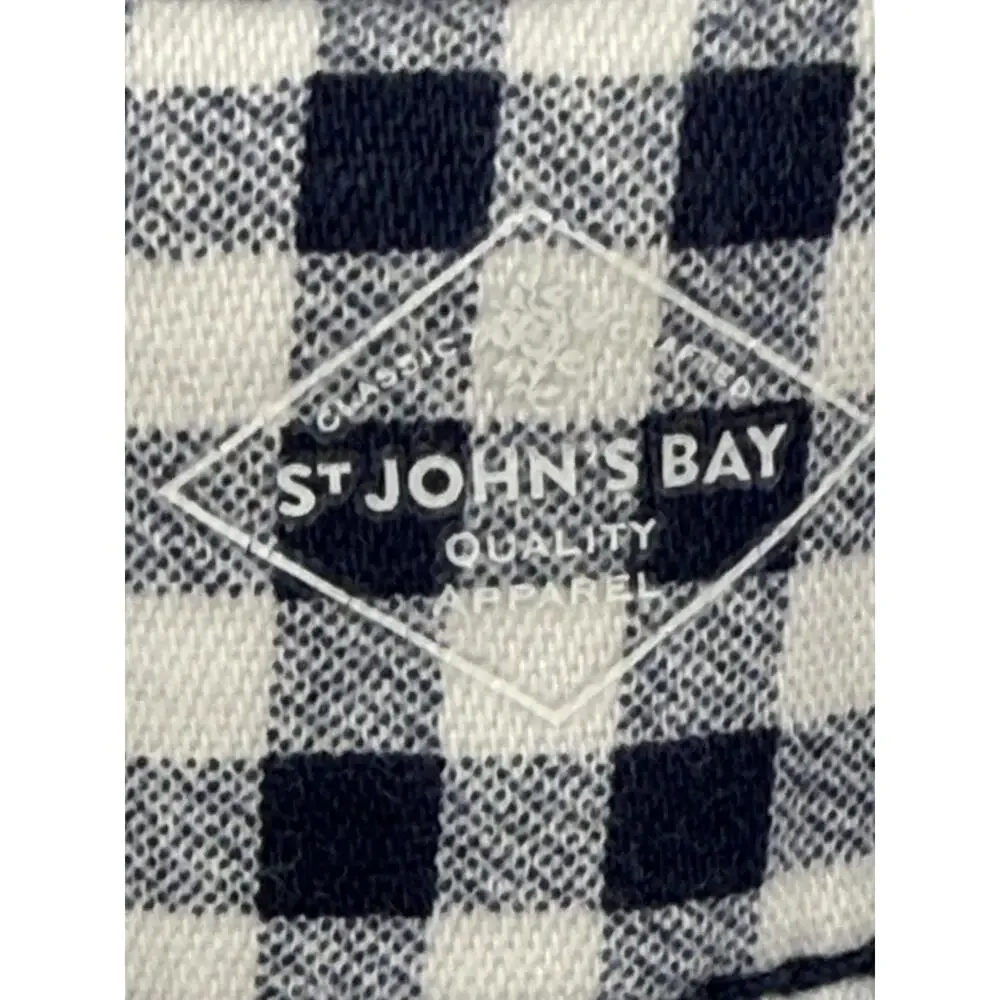 St John's Bay Bermuda Shorts Blue White Gingham Check Stretch Womens 12